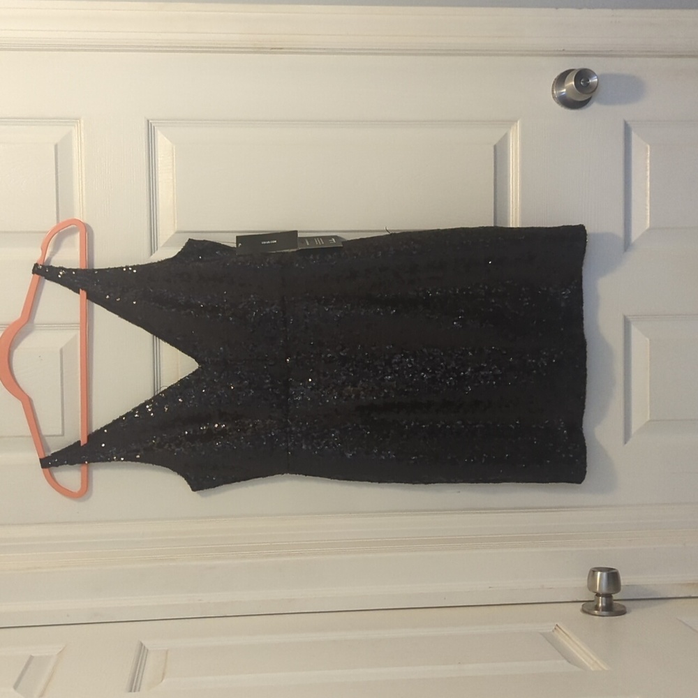 Black sequin dress